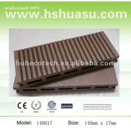 Promote! 140*17 mm Anti-UV water-proof wpc outdoor decking (CE Reach ROHS)