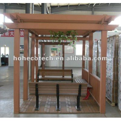 Wood Plastic composite wpc wooden pergola