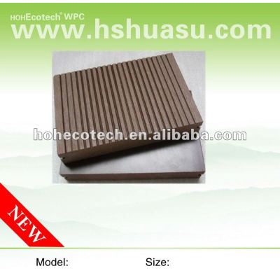 High quality PE WPC solid composite decking board(Garden deck/Backyard/board walk deck)