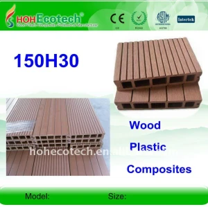Composé composé en plastique en bois de decking de WPC/de decking wpc du plancher 150*30mm (CE, ROHS, ASTM, OIN 9001, OIN 14001, Intertek)
