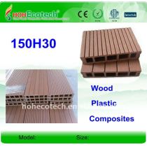 WPC wood plastic composite decking/flooring 150*30mm (CE, ROHS, ASTM, ISO 9001, ISO 14001,Intertek) wpc decking composite