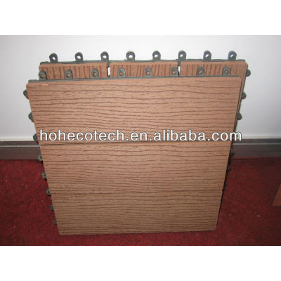 Embossing surface anti slip bathroom tile decking tiles Composite Diy Decking Tile wpc tile