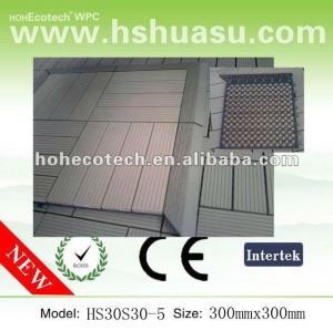 Waterproof WPC composite decking tile/ floor tiles for bathroom/garden / balcony /backyard/courtyard