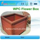 Compuestos de madera plástica caja de flores de jardín al aire libre del wpc valla flor caja wpc barandilla/esgrima caja de flores