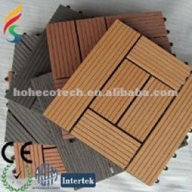 interlock diy tiles internal/external flooring 310x310mm wpc bathroom tile Wood Plastic Composite tile