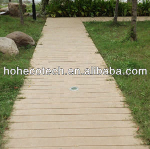 Public park Wpc project ecofriendly wood plastic composite decking /flooring