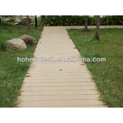 Public park Wpc project ecofriendly wood plastic composite decking /flooring