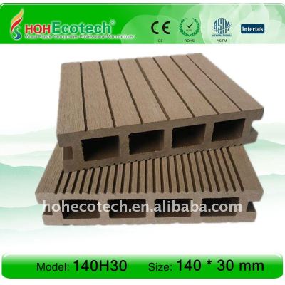 140H30 hollow wpc decking floor composite floor, outdoor decking