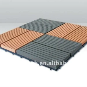 Le decking de DIY couvre de tuiles le wpc parquetant le decking composé du decking WPC