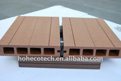 Decking composé en plastique en bois LÉGER de la CAVITÉ 150*25mm WPC/plate-forme en bois wpc de plancher (CE, ROHS, ASTM, OIN 9001, OIN 14001, Intertek)