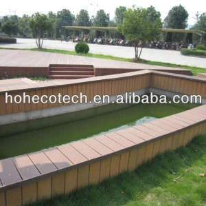Swimming pool flooring/decking Waterproof wpc decking wood plastic composite decking /flooring