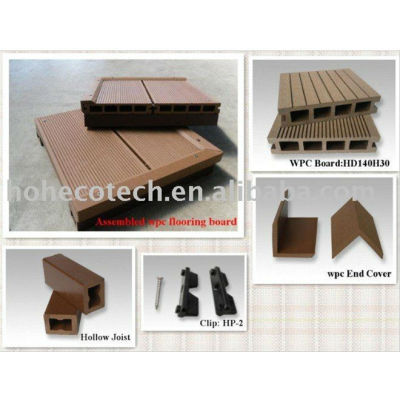 100% recycle environmental wpc decking