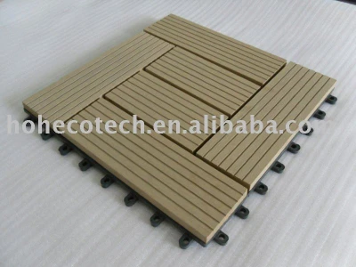 wood plastic composite decking/floor tile-easy installation