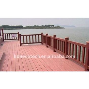7 colori a scegliere di legno wpc plastico composito decking/pavimentazione ( ce, rohs, astm, iso 9001, iso 14001, intertek )