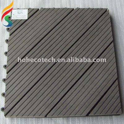 ecotech composite WPC interlocking decking tiles edges