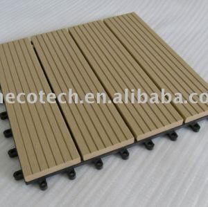木質プラスチック複合材デッキタイル/床タイル- 容易なインストール
