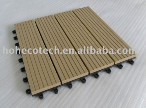 木質プラスチック複合材デッキタイル/床タイル- 容易なインストール