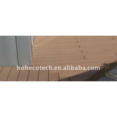 Long life to use WPC wood plastic composite decking/flooring (CE, ROHS, ASTM, ISO 9001, ISO 14001,Intertek)
