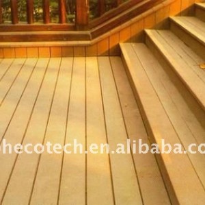 Long life to use WPC wood plastic composite decking/flooring (CE, ROHS, ASTM, ISO 9001, ISO 14001,Intertek)