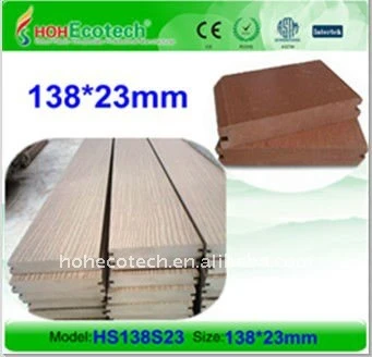 conseil plein de DECKING de panneau de plancher des composés WPC de Bois-Plastique de conseil de decking de wpc de 138x23mm