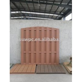 деревянный пластичный составной забор/настил пола