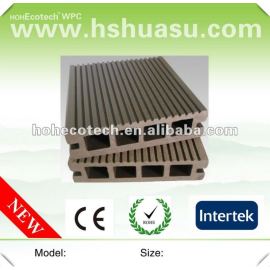 100% recycled green building water-proof hollow outdoor wpc decking (CE ROHS)