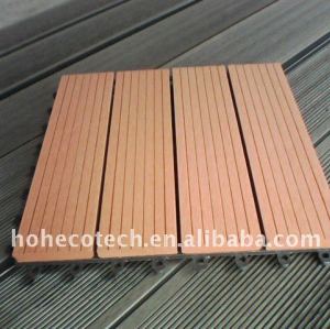 le plancher/decking de wpc (composé en plastique en bois) antidérapant, Portent-Resistan le plancher en bois de decking en bois en plastique