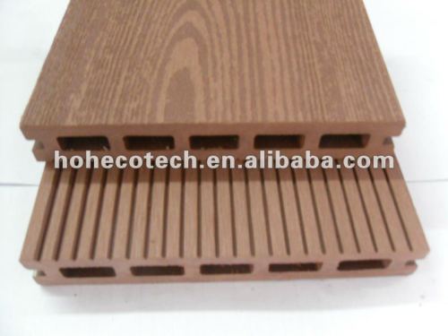 Le decking /wood de Decking en bambou extérieur de 145x22mm/la plate-forme composés en plastique en bois gravants en refief de wpc panneau de plancher couvrent de tuiles le bois de construction
