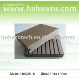 140*25mm wpc decking/flooring planks,wood plastic composite decking,wpc flooring