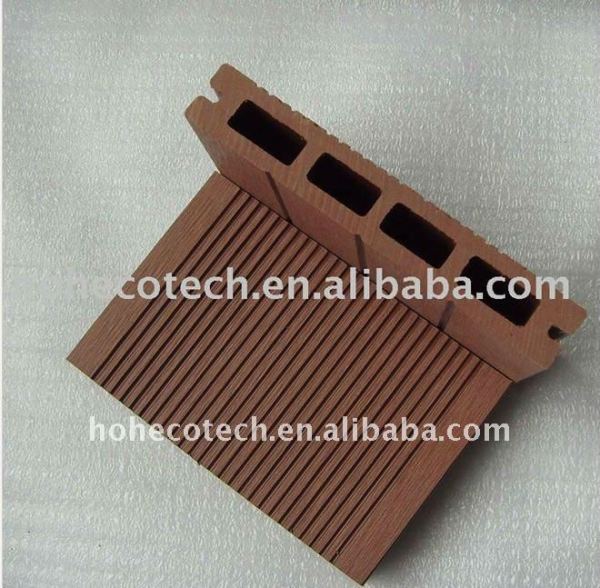 Madeira decking composto plástico/pisos superfície ranhurada placa decking composto ( ce, rohs, astm, intertek )