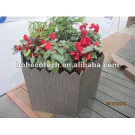 la decoración del jardín al aire libre impermeable wpc pergola flor caja de madera compuesto de plástico caja de flores