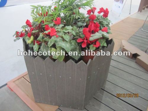decorazione del giardino esterno impermeabile wpc pergola fiore scatola di legno composito di plastica fiore box