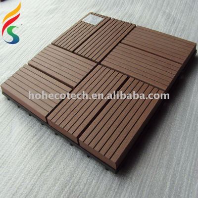 ecotech composite WPC interlocking decking tiles edges