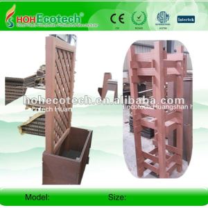 Different design waterproof wpc flower box wood plastic composite flower box wpc pergola
