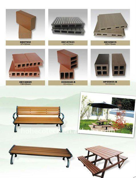 wpc board for garden bench or joist