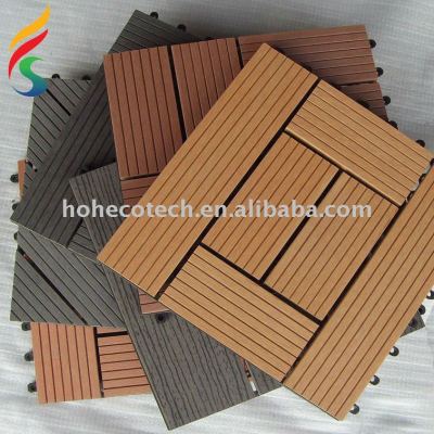 ecotech composite WPC interlocking decking tiles edges