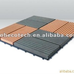 耐久の熱い販売の木製のプラスチック合成のdiyタイル板(水証拠、紫外線抵抗、抵抗腐敗するおよびひび)