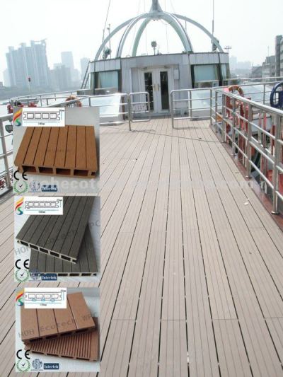 WPC decking floor floating walkway pontoon dock floating marina