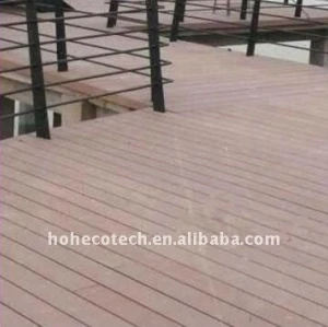 Le decking composé en plastique en bois wpc matériel respectueux de l'environnement bon de conception de nouveau couvre de tuiles le decking de vinyle