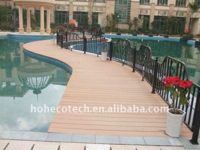 wpc decking project-Huasu wpc new technology wood plastic composite decking planks terrace plank