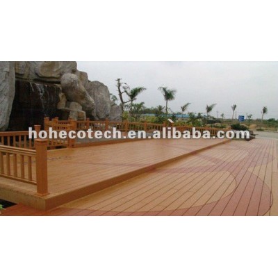 WPC flooring with printed wood lines (water-proof, anti-UV)