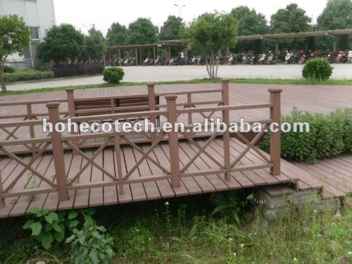 庭通路または公園設備またはバルコニーまたはテラスまたは板の設計された木製の質WPCの柵