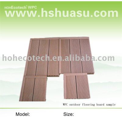 Wood plastic composite flooring