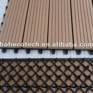 Interlocking deck tile DIY wpc decking 300x300mm wood plastic composite decking/flooring tiles