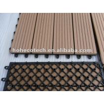 Interlocking deck tile DIY wpc decking 300x300mm wood plastic composite decking/flooring tiles
