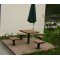 Outdoor furniture, wood looking garden leisure desks and chairs