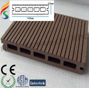 Profil en bois en plastique extérieur de Plancher-WPC