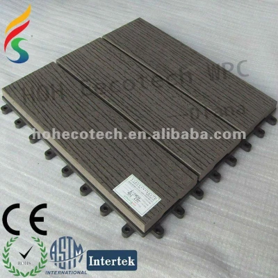 ecotech composite WPC interlocking decking tiles edges