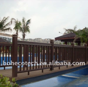 QUality warranty wpc bridge handrail waterproof bridge railing wood plastic composite stair railing