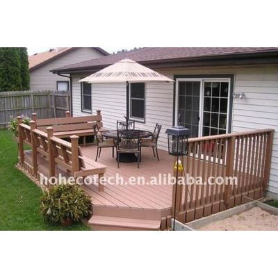 Luxury HOTEL floor decoration Factory price WPC decking indoor and OUTDOOR wood plastic composite decking/flooring